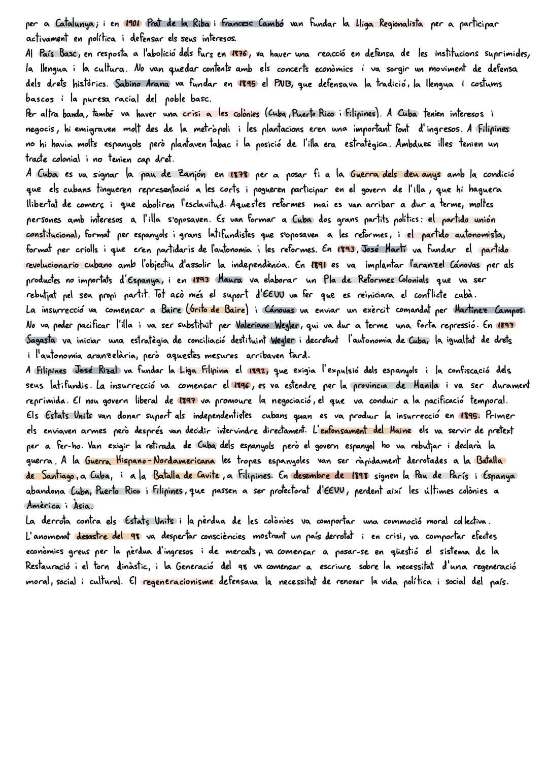 La Restauració
finals de 1874 i el Manifest de Sandhurst van restaurar la monarquia
El pronunciament de Martínez Campos
borbonica. Alfons XI