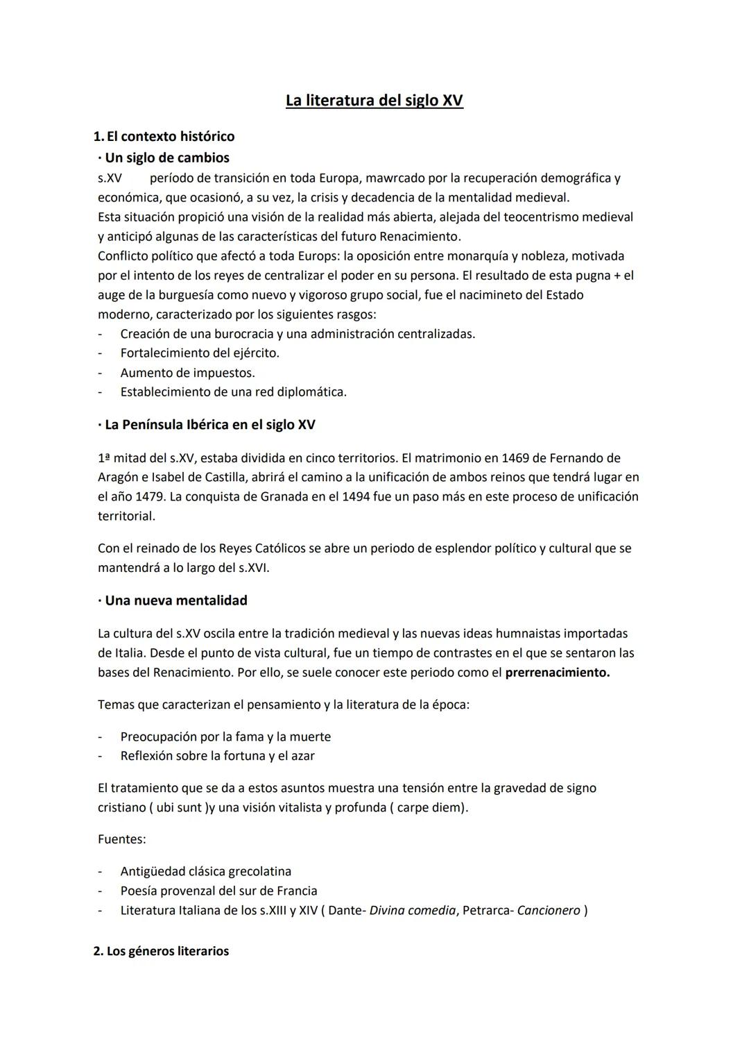 La Literatura del Siglo XV: Análisis y Contexto