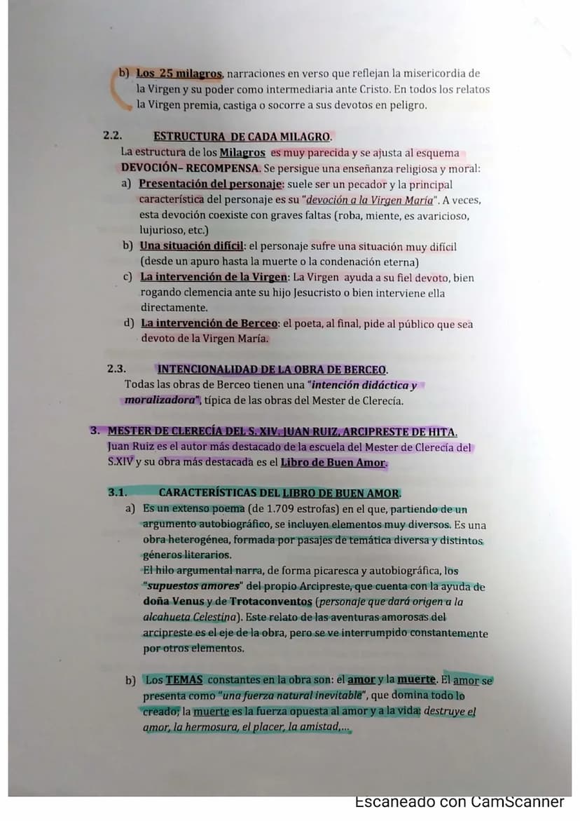 LA POESÍA MEDIEVAL II
EL MESTER DE CLERECÍA.
El nombre de "Mester de Clerecía" procede de la introducción de la obra, Libro
de Alexandre (S.