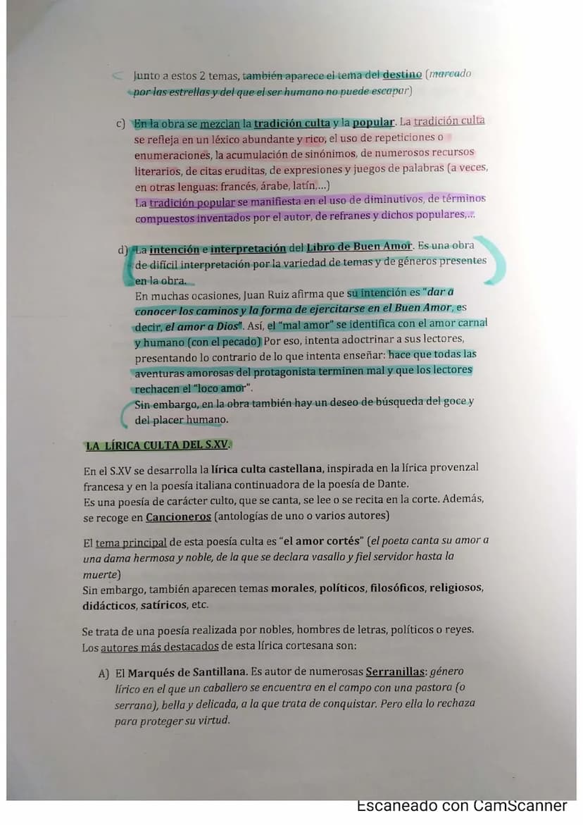 LA POESÍA MEDIEVAL II
EL MESTER DE CLERECÍA.
El nombre de "Mester de Clerecía" procede de la introducción de la obra, Libro
de Alexandre (S.
