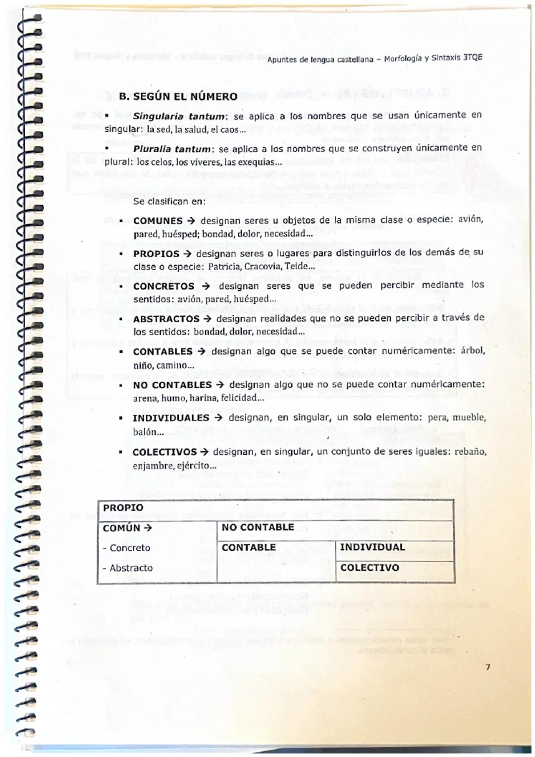·
Apuntes de lengua castellana - Morfología y Sintaxis 3TQE
Conjunto de palabras que comparten propiedades sintácticas fundamentales,
así co
