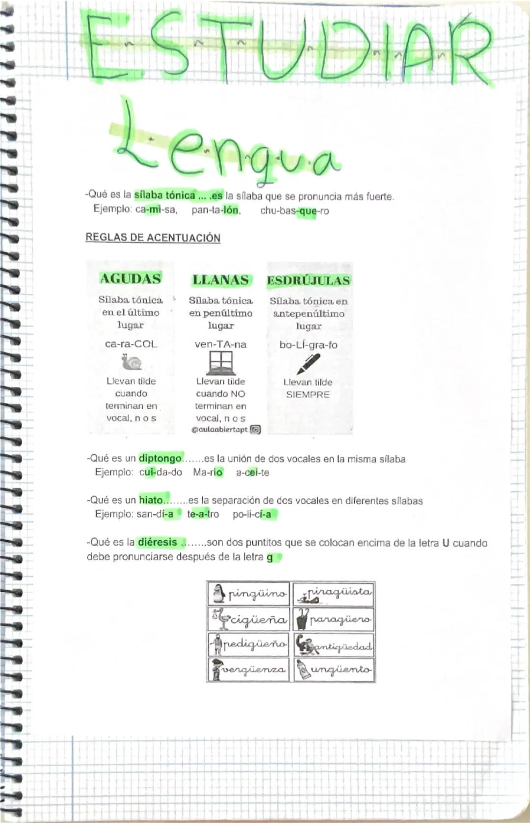 # ESTUDIAR

Lenqua

-Qué es la sílaba tónica....es la sílaba que se pronuncia más fuerte.
Ejemplo: ca-mi-sa, pan-ta-lón,
chu-bas-que-ro

REG