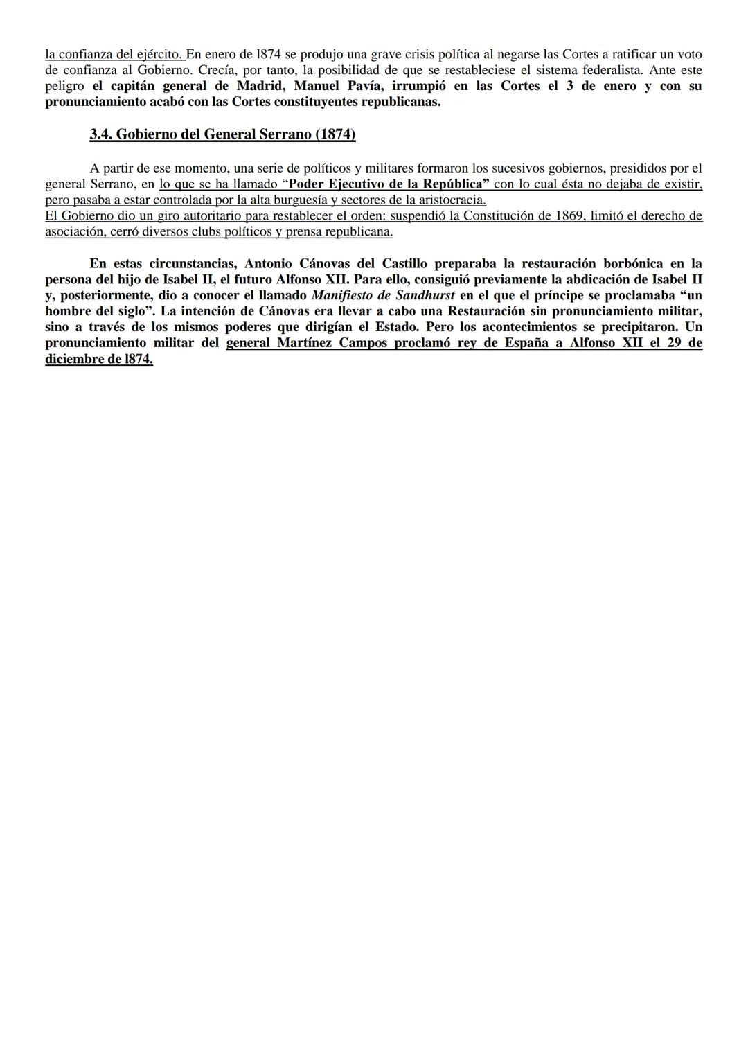 TEMA 4: EL SEXENIO REVOLUCIONARIO O DEMOCRÁTICO (1868-1874).
1. INTRODUCCIÓN
Se conoce por Sexenio Democrático o Revolucionario el periodo d