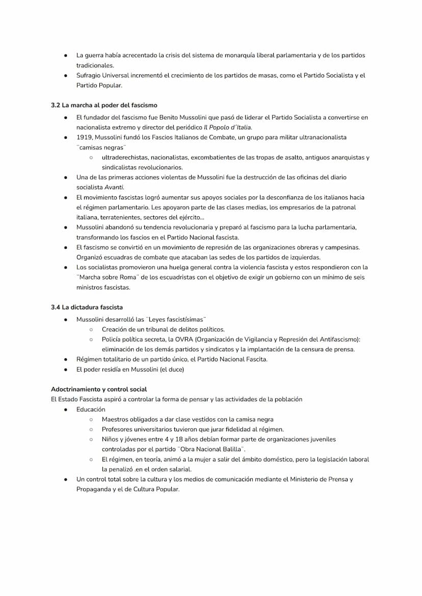 TEMA 10. EL ASCENSO DE LOS TOTALITARISMOS FASCISTA Y NAZI.
1. Democracias y dictaduras en la Europa de entreguerras
1.2 El triunfo de las di