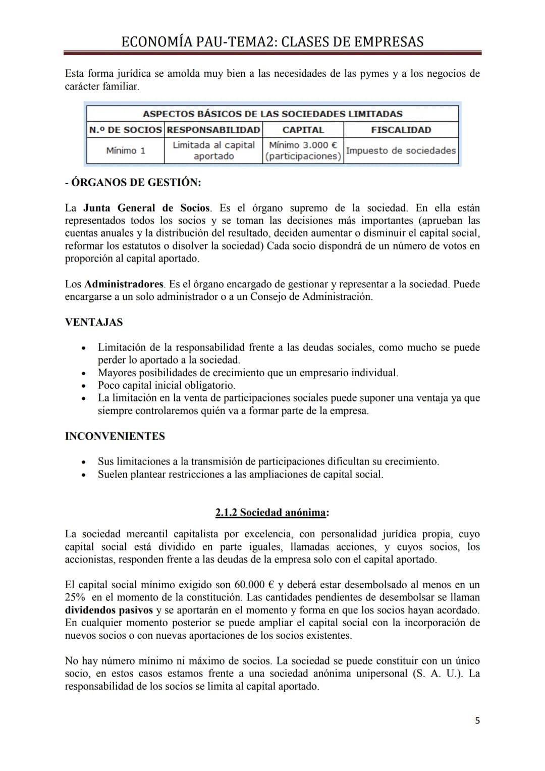 # ECONOMÍA PAU-TEMA2: CLASES DE EMPRESAS

## TEMA 2: CLASES DE EMPRESAS

### 1. CRITERIOS PARA CLASIFICAR A UNA EMPRESA.

Existen numerosos 
