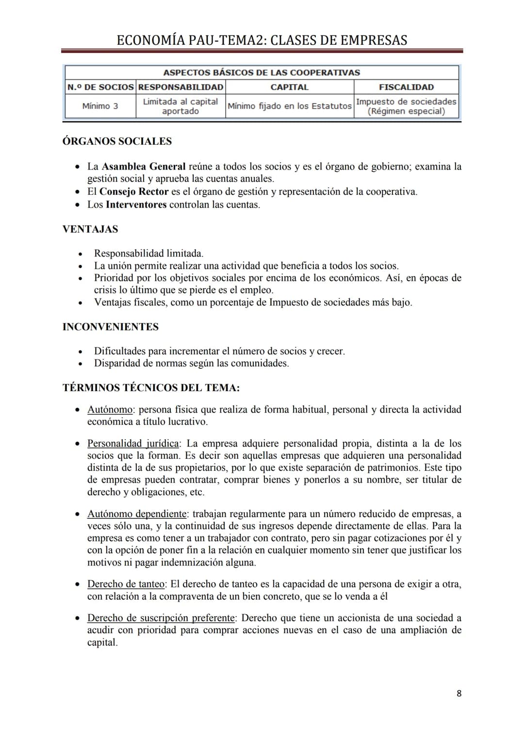 # ECONOMÍA PAU-TEMA2: CLASES DE EMPRESAS

## TEMA 2: CLASES DE EMPRESAS

### 1. CRITERIOS PARA CLASIFICAR A UNA EMPRESA.

Existen numerosos 