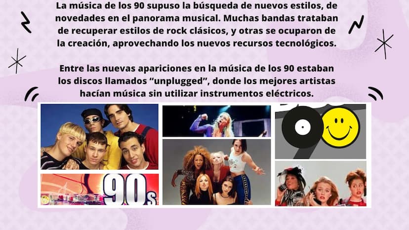 
<p>Tras el boom de los sintetizadores y sonidos electrónicos de los 80, la música de los 90 tuvo un sonido muy característico con la mezcla