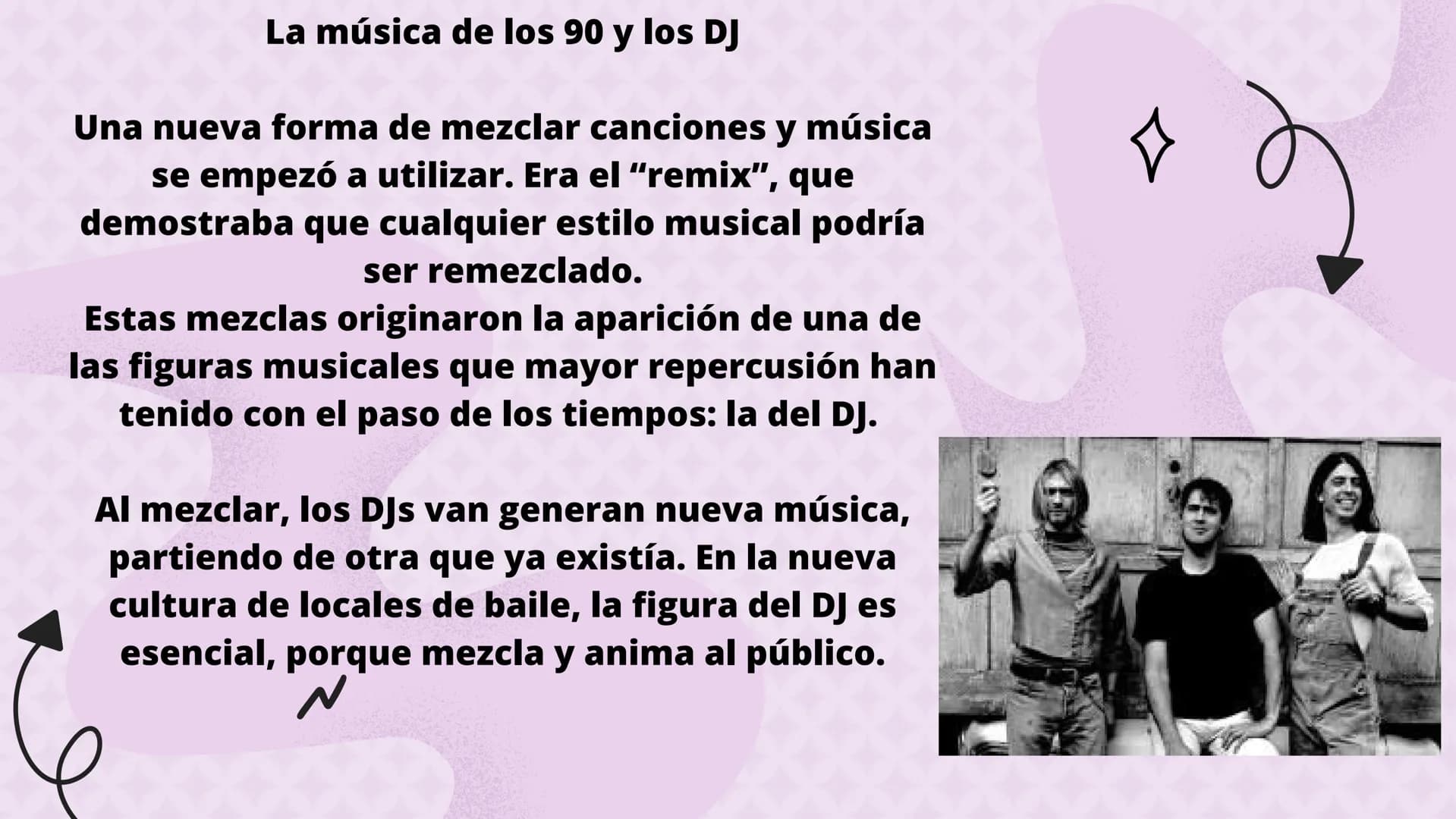 
<p>Tras el boom de los sintetizadores y sonidos electrónicos de los 80, la música de los 90 tuvo un sonido muy característico con la mezcla