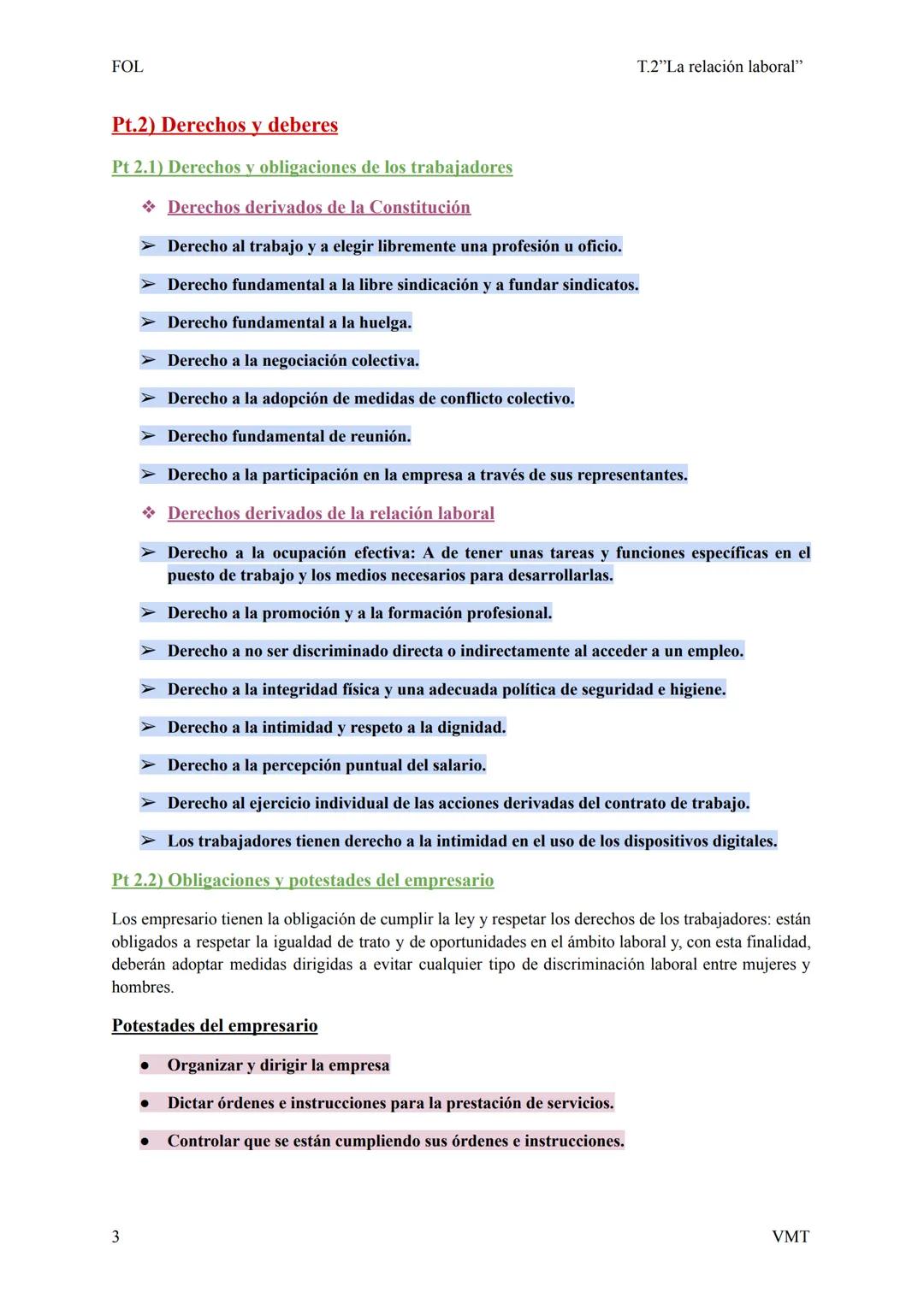 FOL
Pt.1) La relación laboral
T.2"La relación laboral"
Una relación laboral es aquella existente entre un trabajador y un empresario, por el