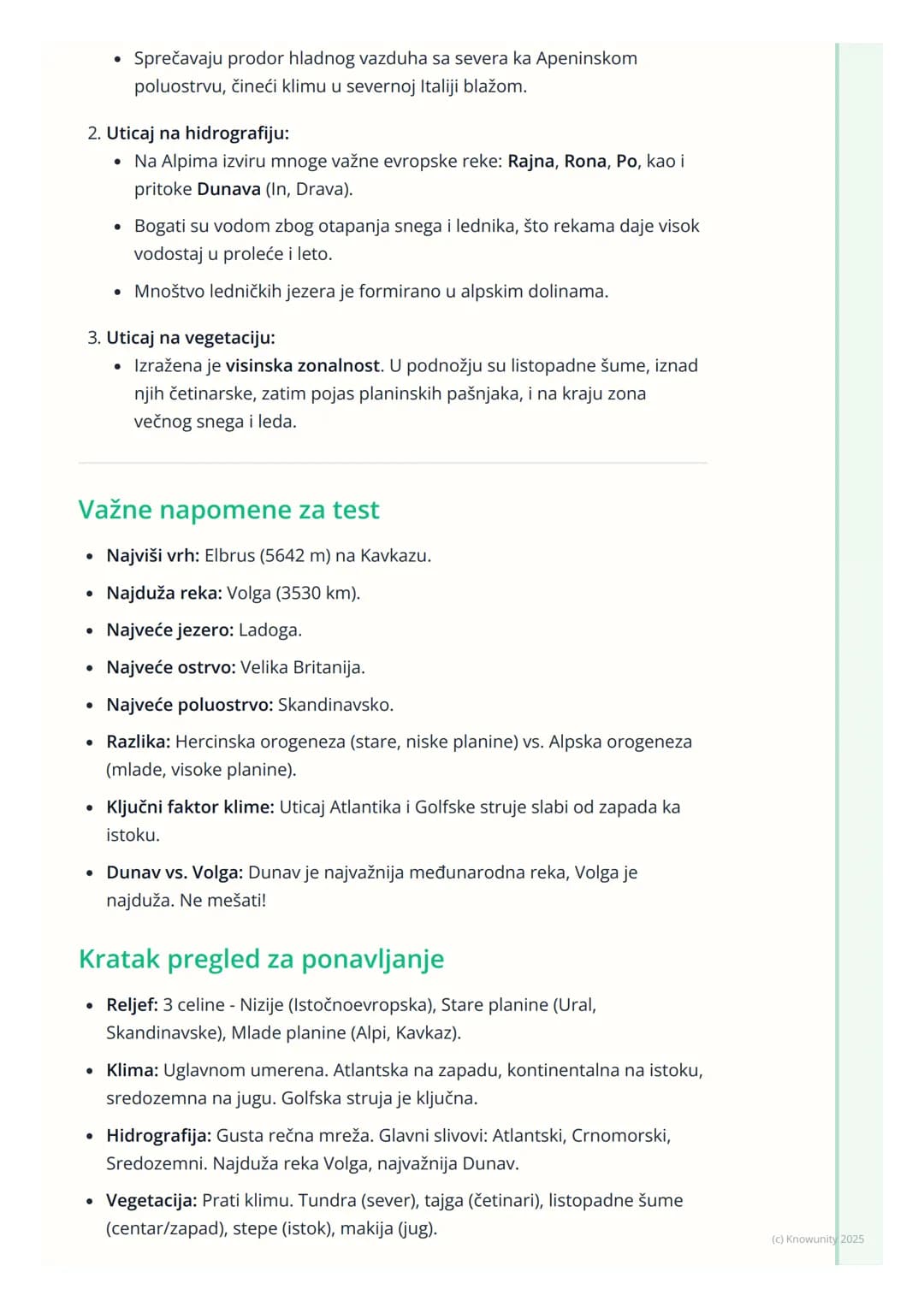 # Prirodne odlike Evrope

Uvodne napomene o Evropi

Evropa je geografski gledano poluostrvo Azije (zajedno čine Evroaziju). lako je
drugi na
