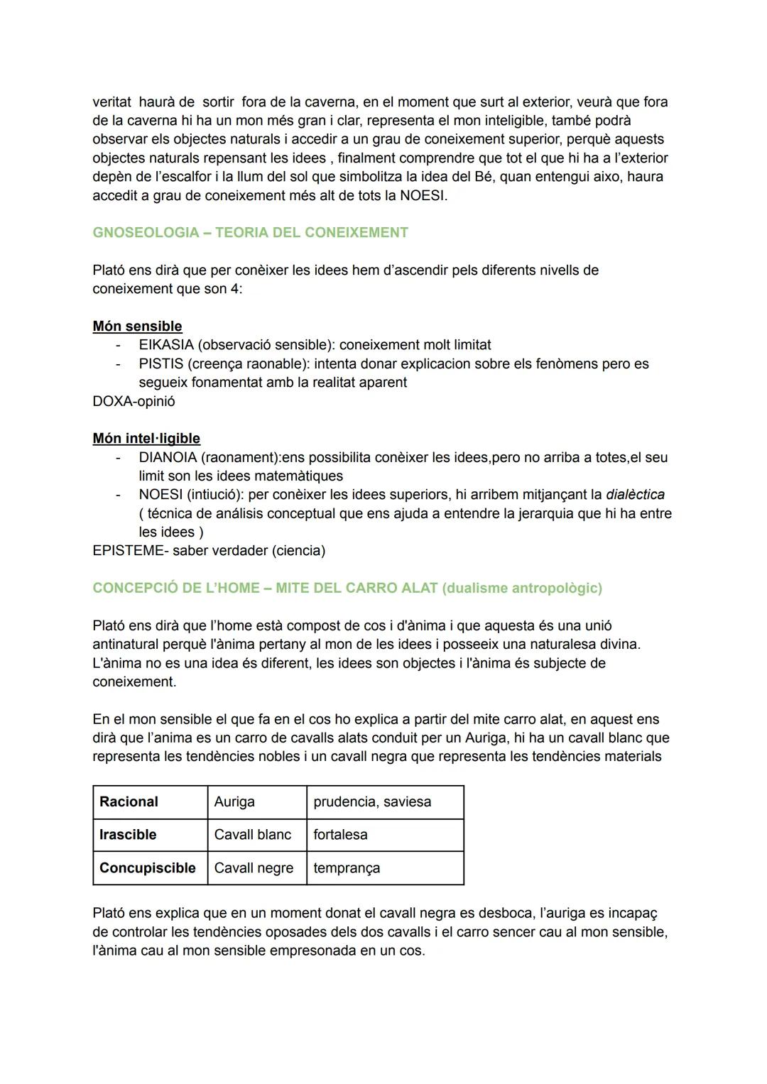 APUNTES FILOSOFIA
PARA CONTEXTUALIZAR EN EL EXAMEN:
Va néixer a Atenes el 428 o el 427 a.C, venia d'una família aristocràtica. Va ser alumne