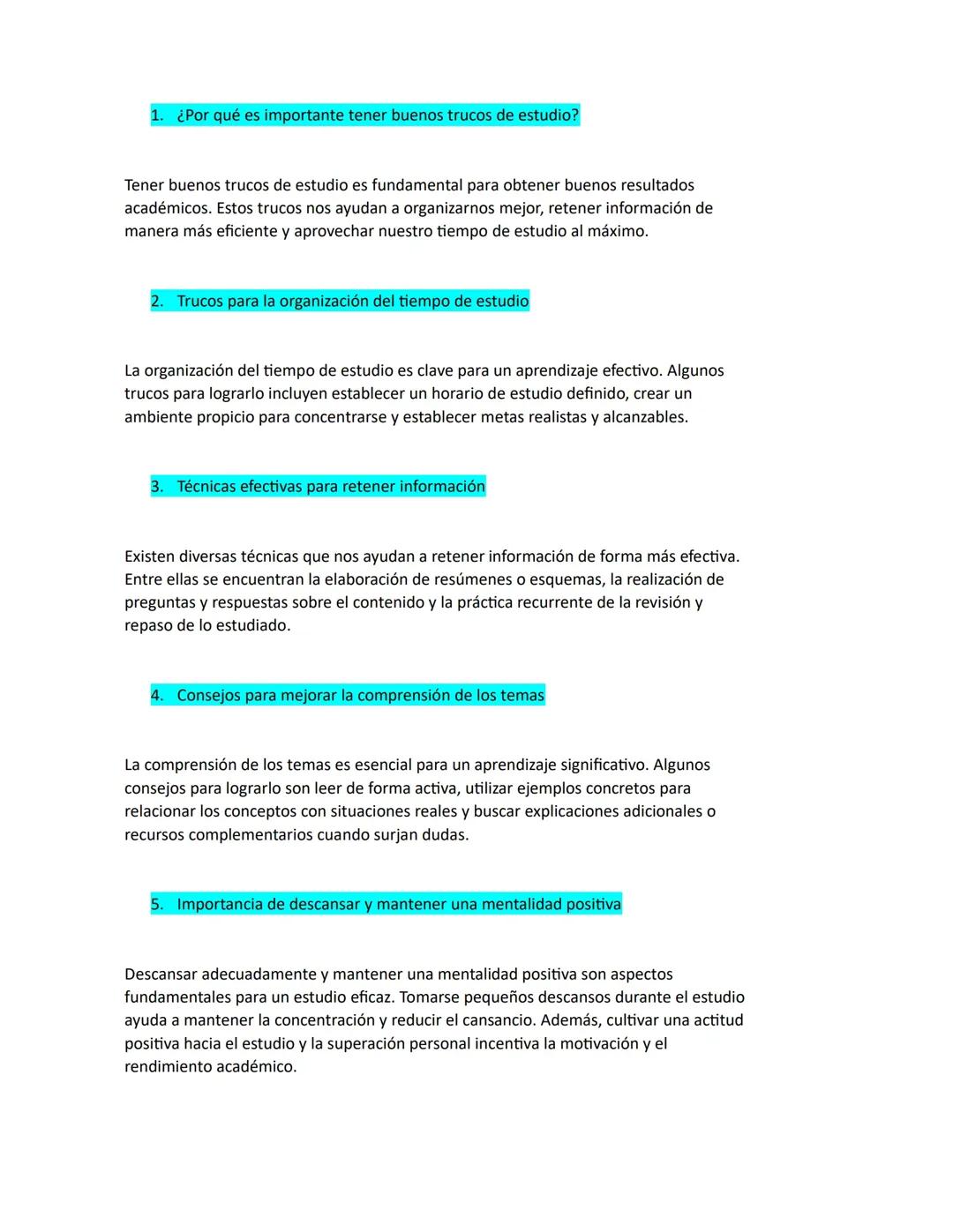 Trucos de estudio para mejores resultados académicos