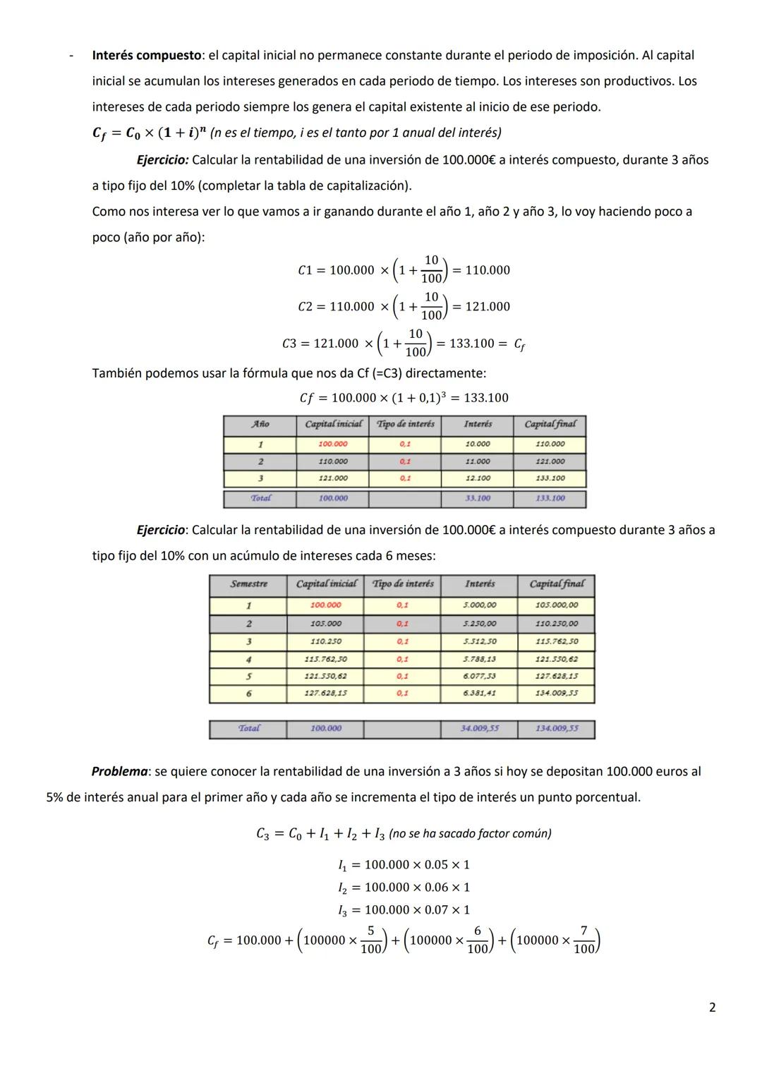 Tema 17 y 18: La función financiera de la empresa y la inversión
El interés es la remuneración del factor de producción "capital", es el pre