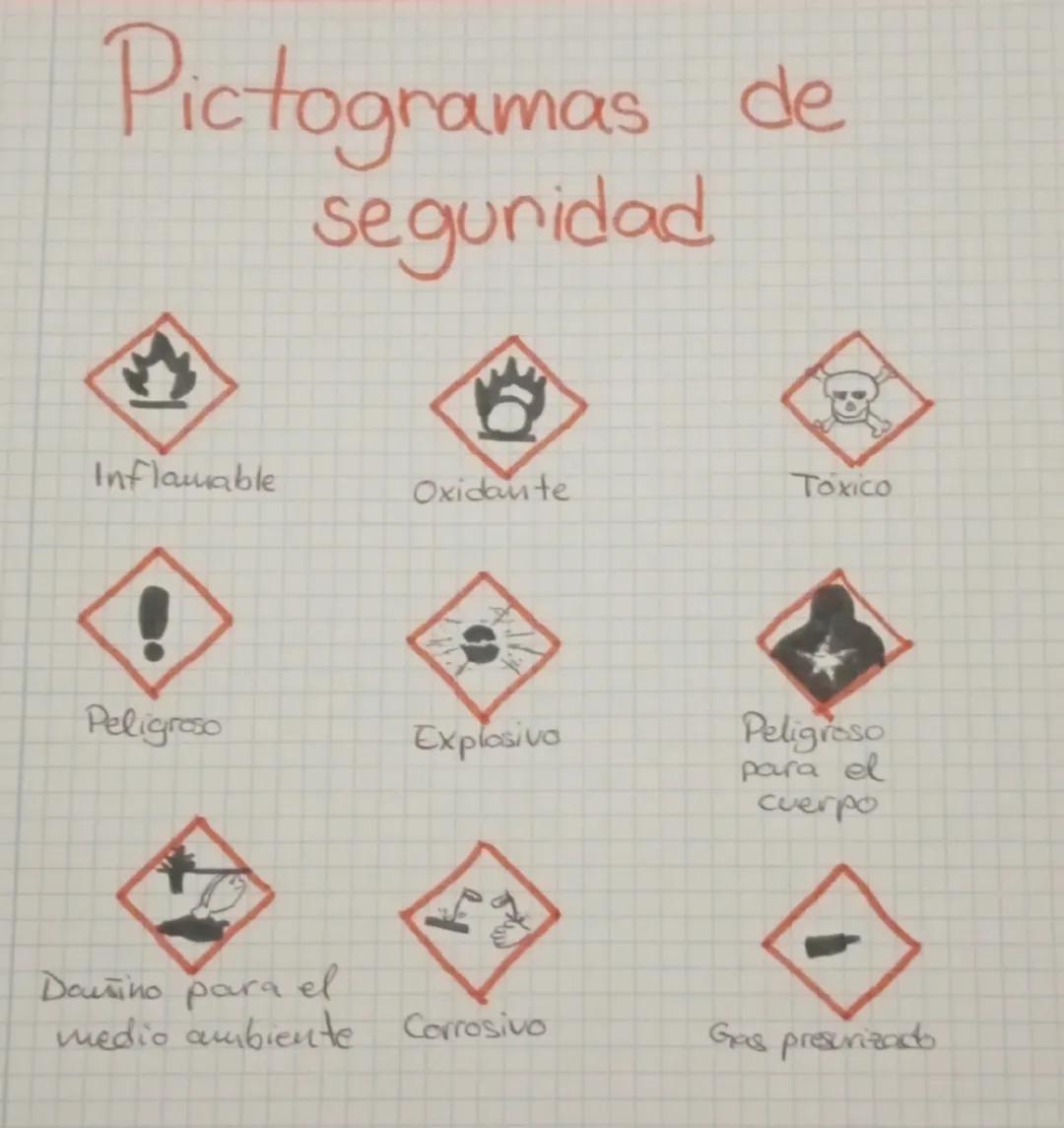 # Pictogramas de
seguridad

Inflamable

Oxidante

Toxico

!

Peligroso

Explosiva

Peligroso
para el
cuerpo

Damino para el
medio ambiente C