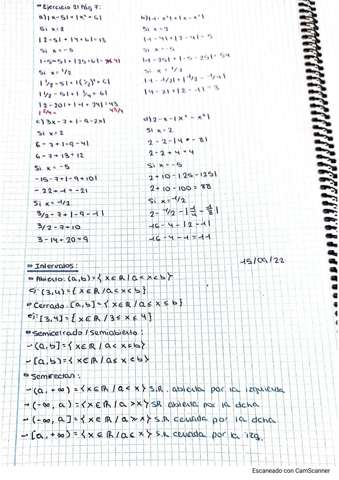 - EVALUACION

UNIDAD 1: N° Reales

- Ejercicio 49 Pág 14:

a) $\sqrt[5]{2^3\sqrt{2}\sqrt{2}} = \sqrt[5]{2^3 2^{\frac{1}{2}} 2^{\frac{1}{4}}}