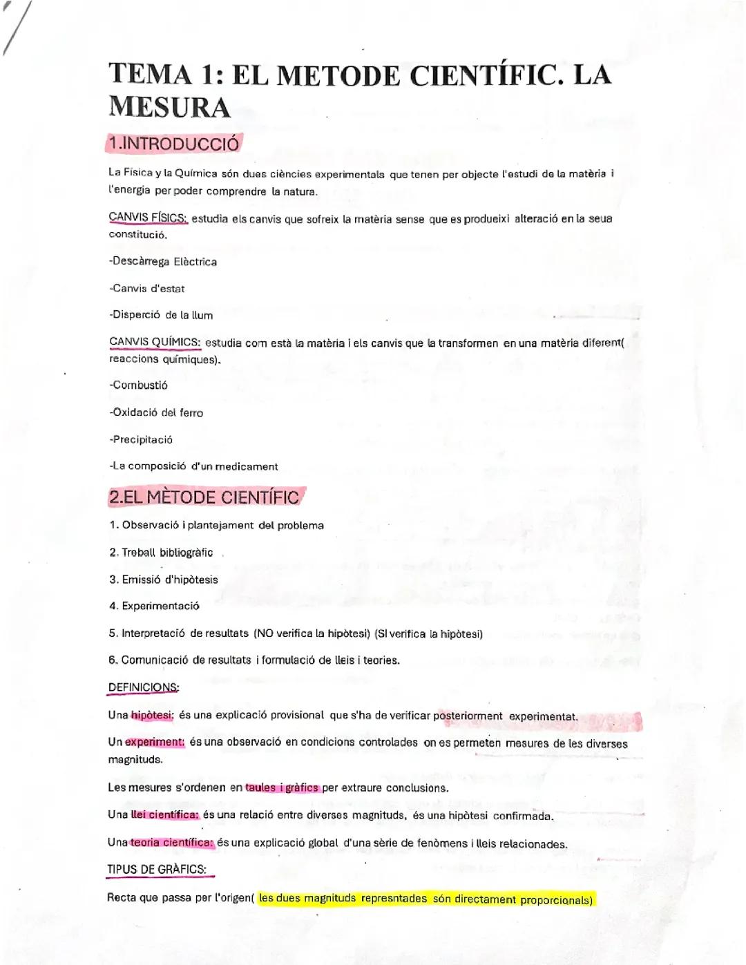 El métode científic. La mesura