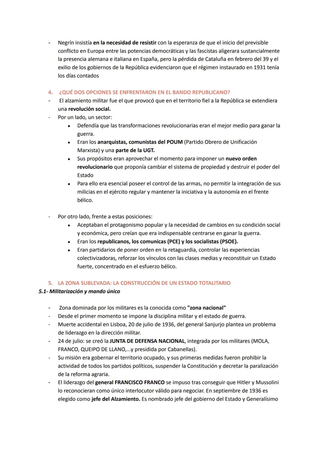 LA GUERRA CIVIL (1936-1939)
1. DEL GOLPE DE ESTADO A LA GUERRA CIVIL
1.1- El levantamiento militar
Grupos de militares planean desde inicios