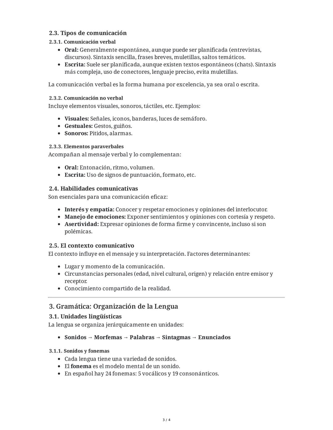 # Resumen Completo: La Comunicación, Gramática y Literatura

## 1. Introducción y Estructura del Contenido

El documento se divide en dos gr