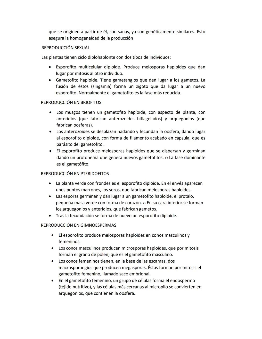 # TEMA 6. REPRODUCCIÓN EN LAS PLANTAS

TIPOS DE REPRODUCCIÓN EN LAS PLANTAS

Reproducción asexual:

- Los individuos se forman a partir de u