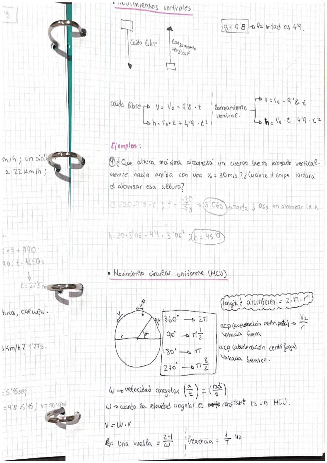 Cinemática
Hay que tener en cuenta:
S. referencia
• Trayectoria
4
pasar
aceleracion =
velocidad
Magnitudes
Para pasar de km/h a m/seg hay qu