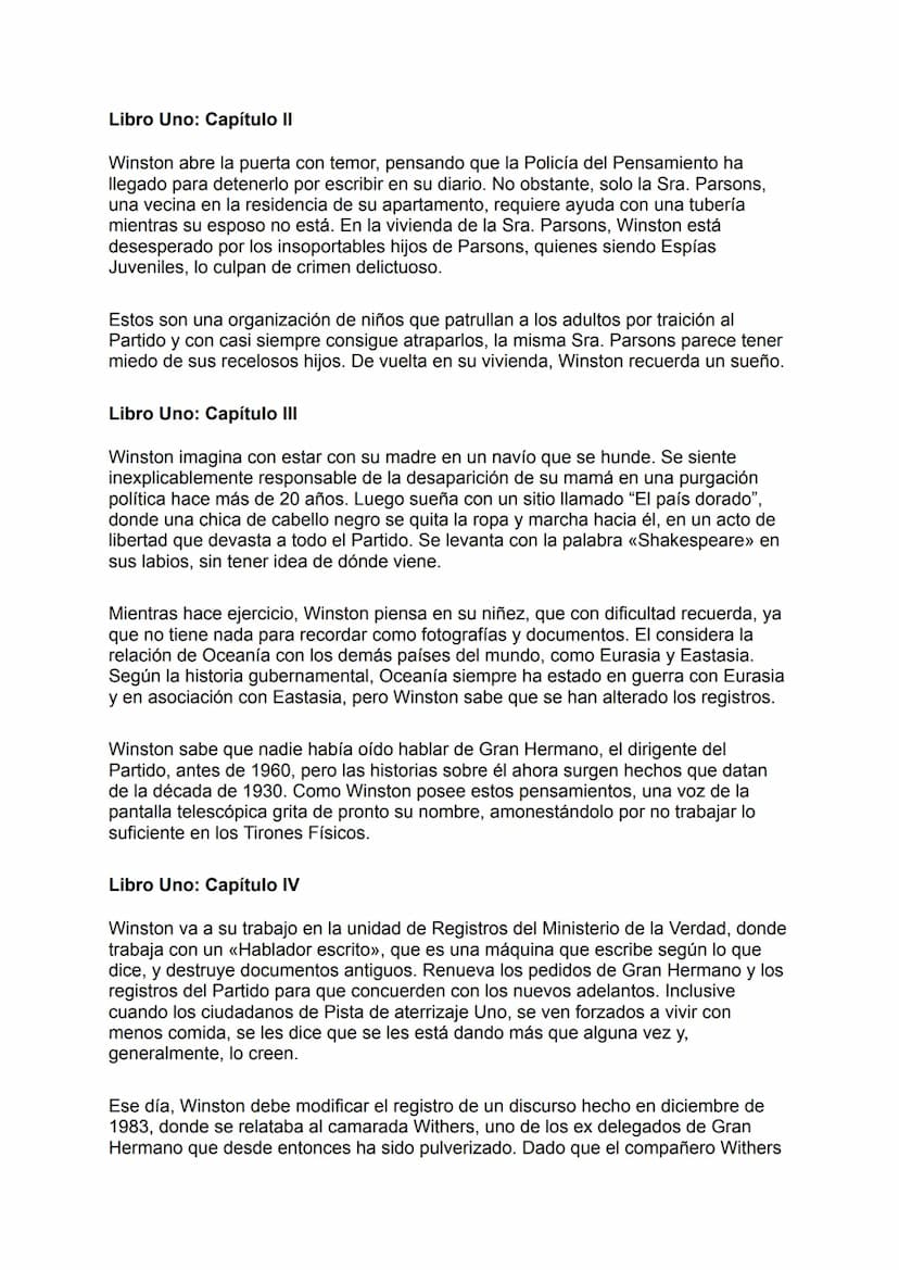 COSES CLAU DE 1984
Context històric: La història se situa en un futur imaginari en el qual un estat
totalitari, conegut com a "El Partit", e