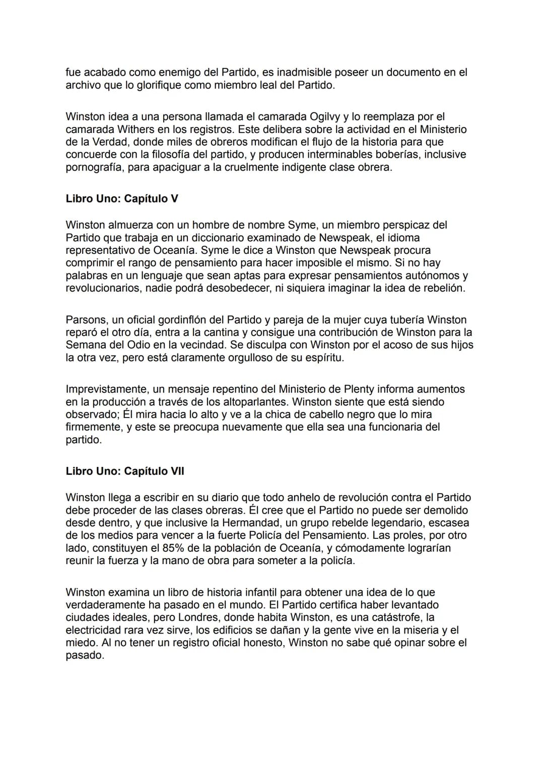 COSES CLAU DE 1984
Context històric: La història se situa en un futur imaginari en el qual un estat
totalitari, conegut com a "El Partit", e