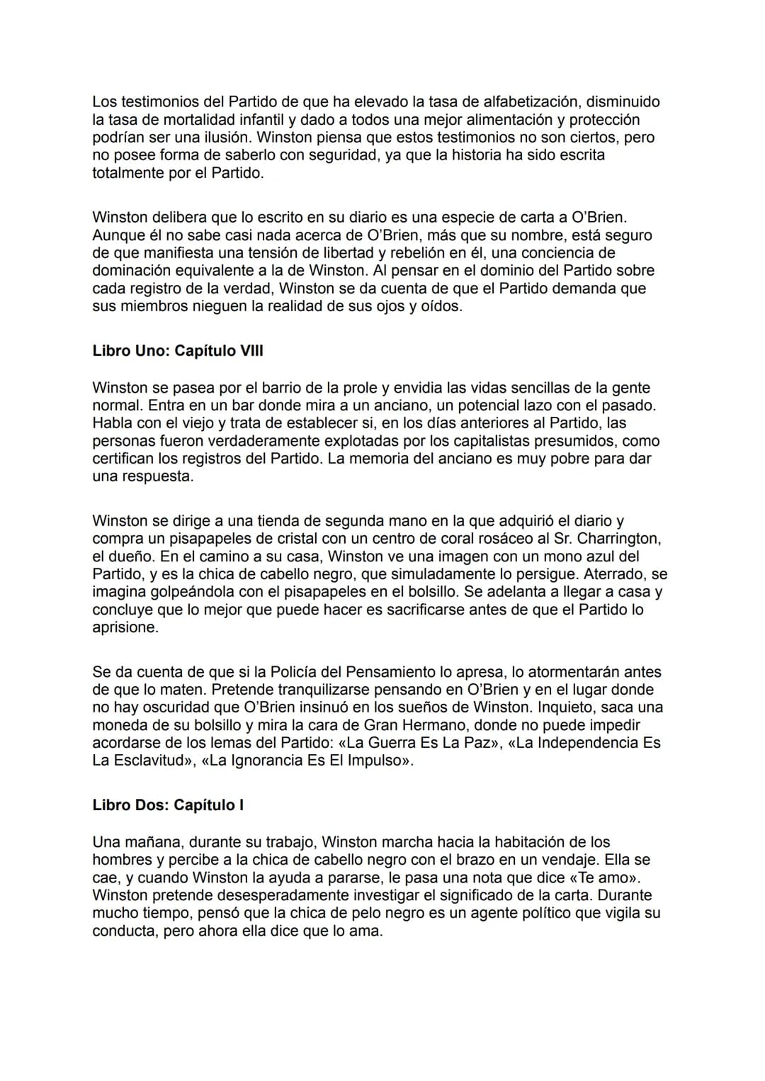 COSES CLAU DE 1984
Context històric: La història se situa en un futur imaginari en el qual un estat
totalitari, conegut com a "El Partit", e