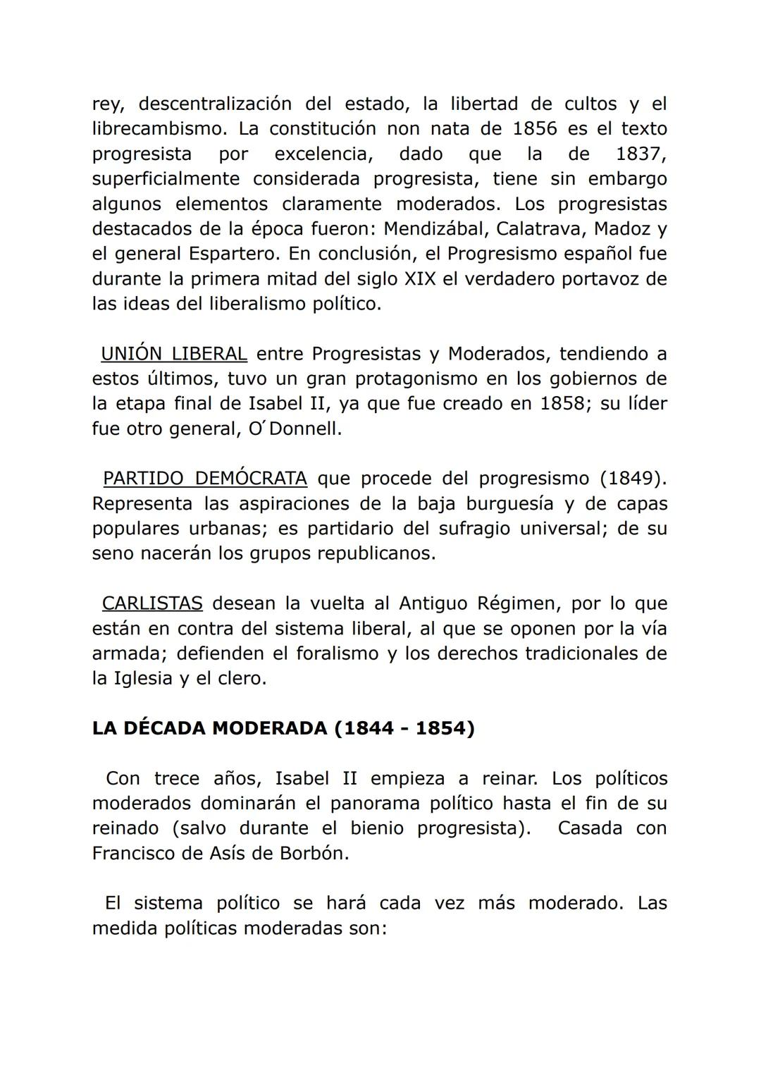 EL REINADO DE ISABEL II (1843 - 1868)
INTRODUCCIÓN.
Las décadas centrales del siglo XIX, de las que vamos a hablar
en este tema, se caracter