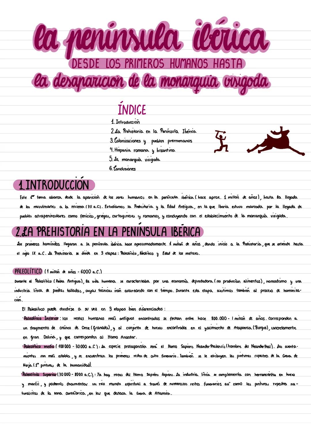 Tema 1: La Península Ibérica desde la aparición de los pueblos prerromanos hasta la desaparición de la monarquía visigoda