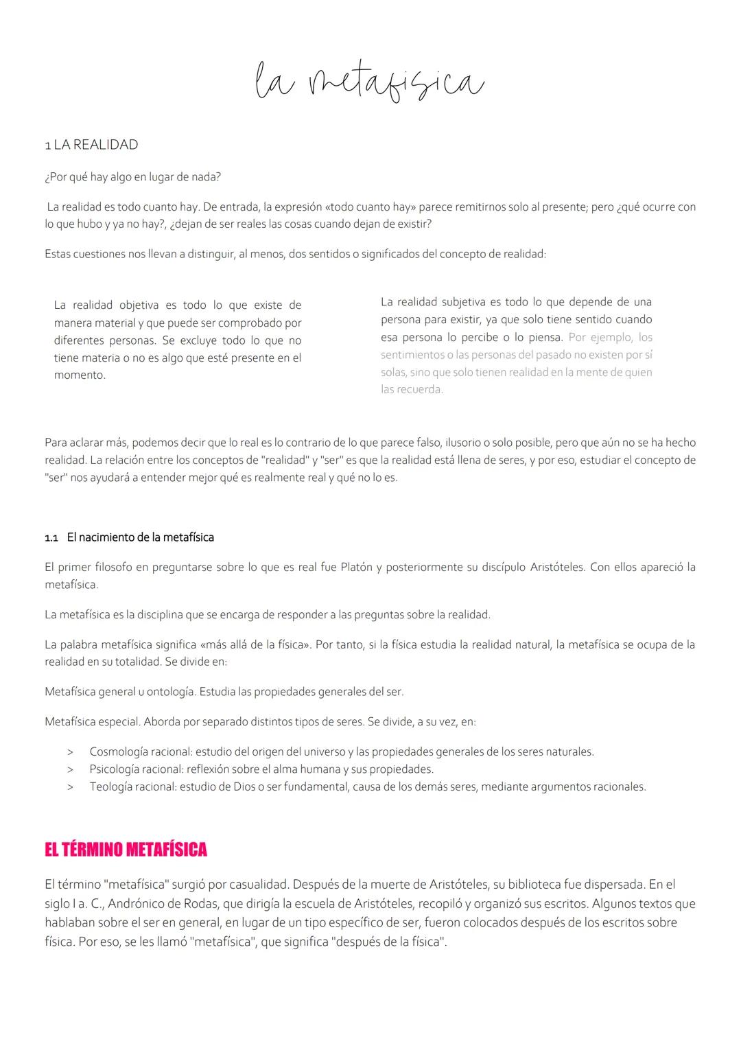 Introducción a la Metafísica