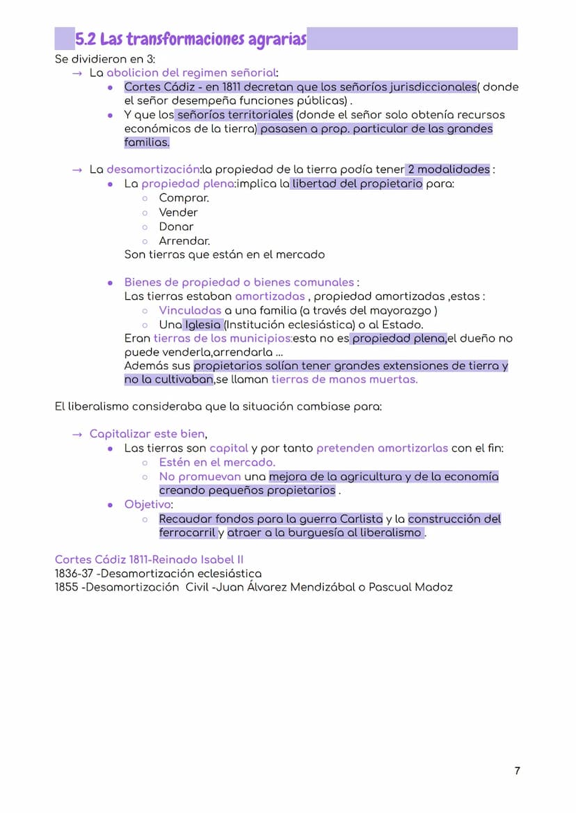 
<h2 id="resumenpara2obachillerato">Resumen para 2o bachillerato</h2>
<p>En el Siglo XIX, España experimentó transformaciones significativas