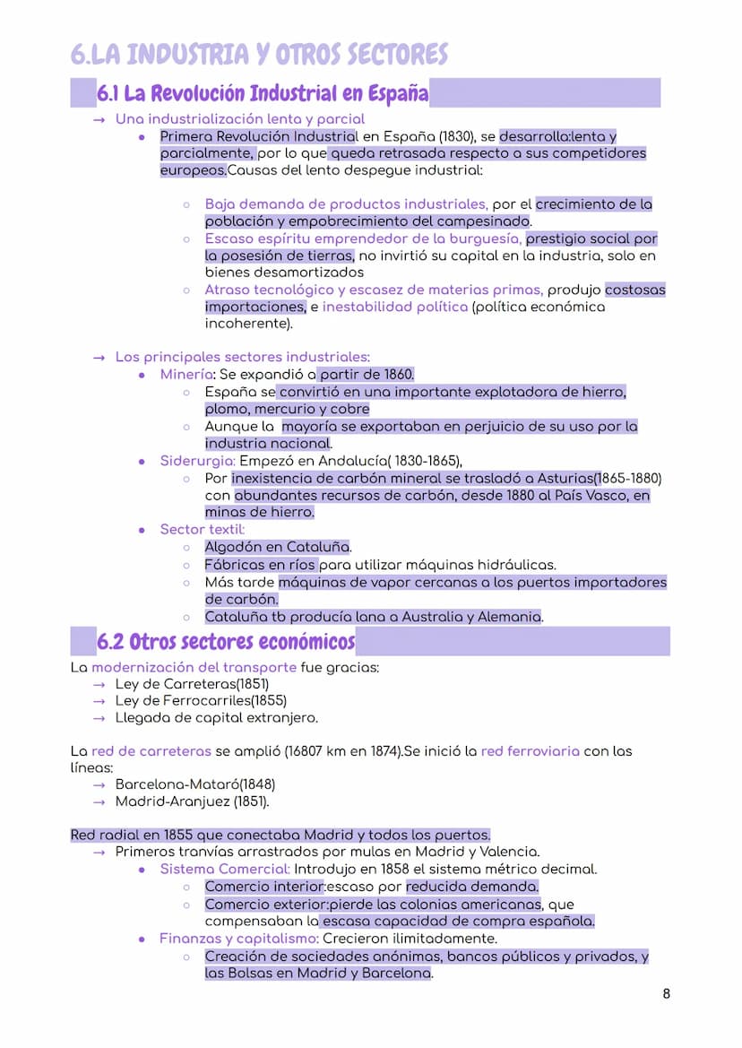 
<h2 id="resumenpara2obachillerato">Resumen para 2o bachillerato</h2>
<p>En el Siglo XIX, España experimentó transformaciones significativas