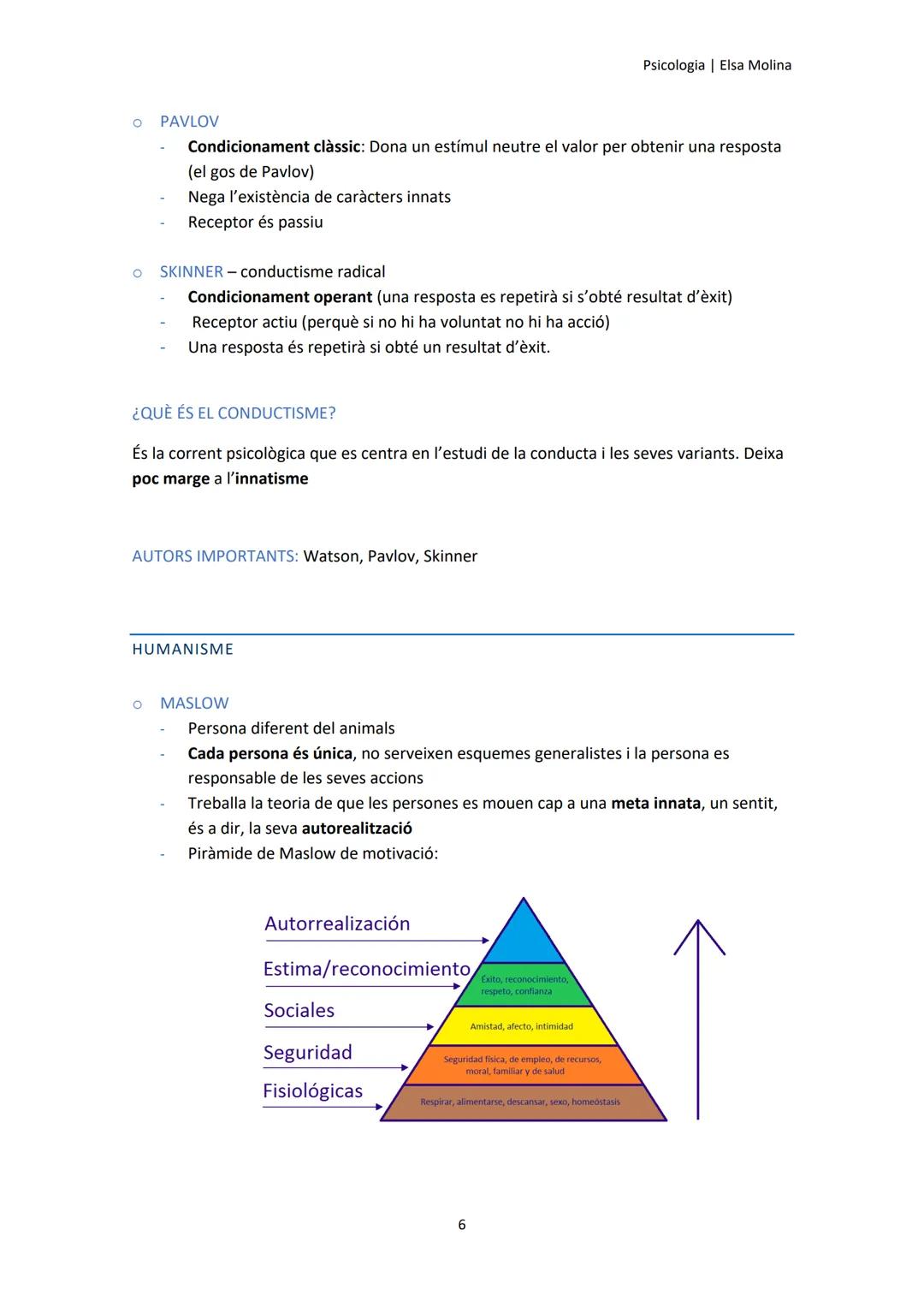 Psicologia | Elsa Molina

# TEMA 1. LA PSICOLOGIA

- La psicologia és una ciència que estudia el comportament i els processos mentals
 relac