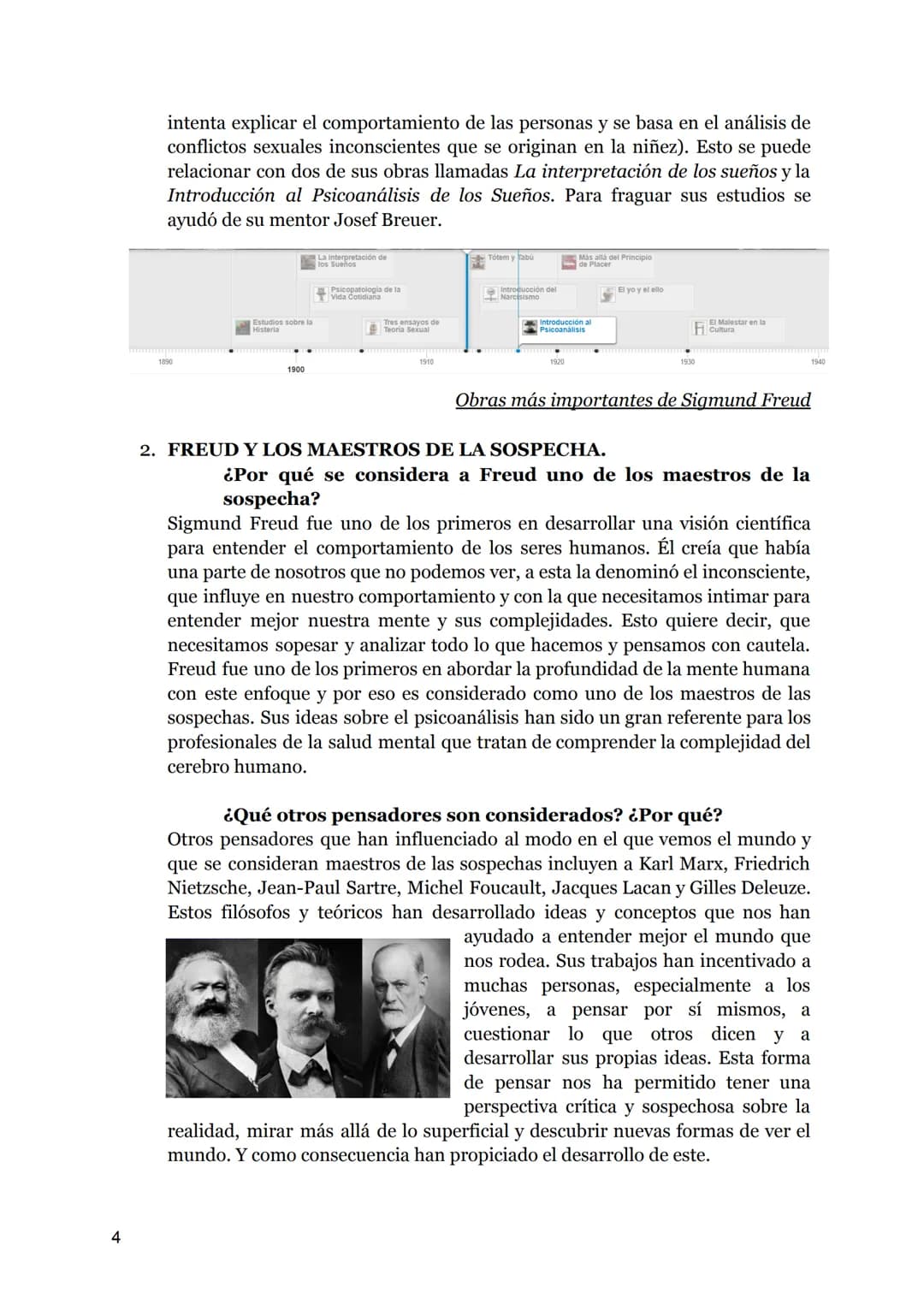 1
SIGMUND FREUD ÍNDICE
2
1. VIDA Y OBRA.
2.
3. FREUD Y LOS MAESTROS DE LA SOSPECHA.
a. ¿Por qué se considera a Freud uno de los maestros de 
