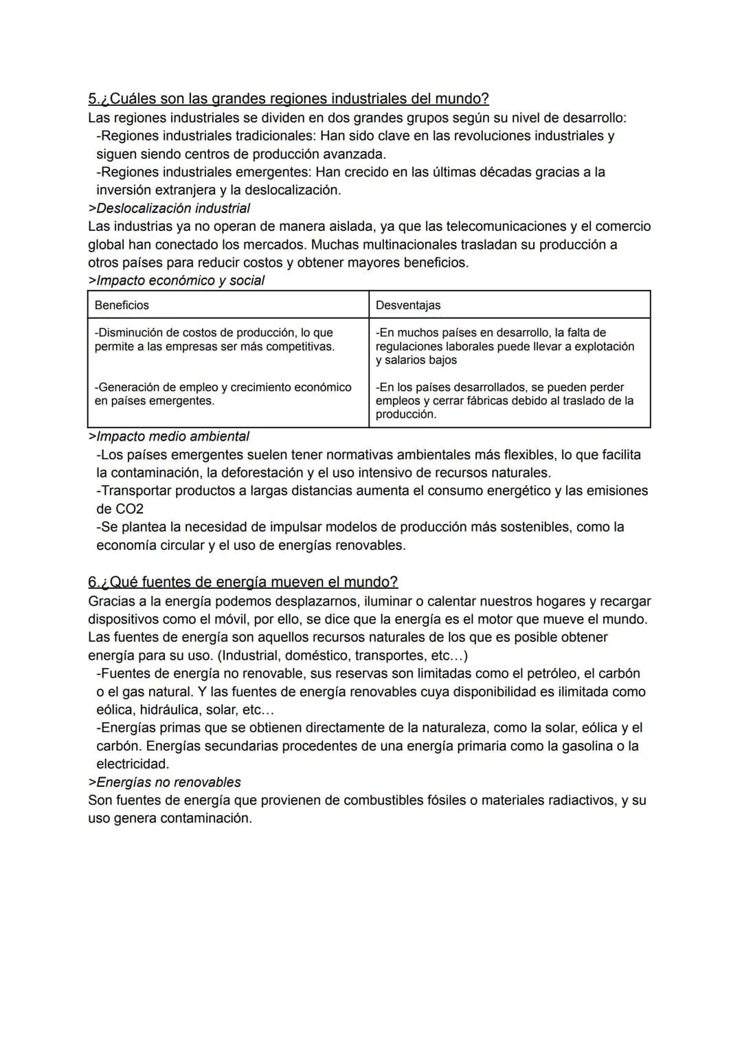 # TEMA 4: EL SECTOR SECUNDARIO

1.¿Qué actividades incluye el sector secundario?
El sector secundario comprende las actividades económicas d