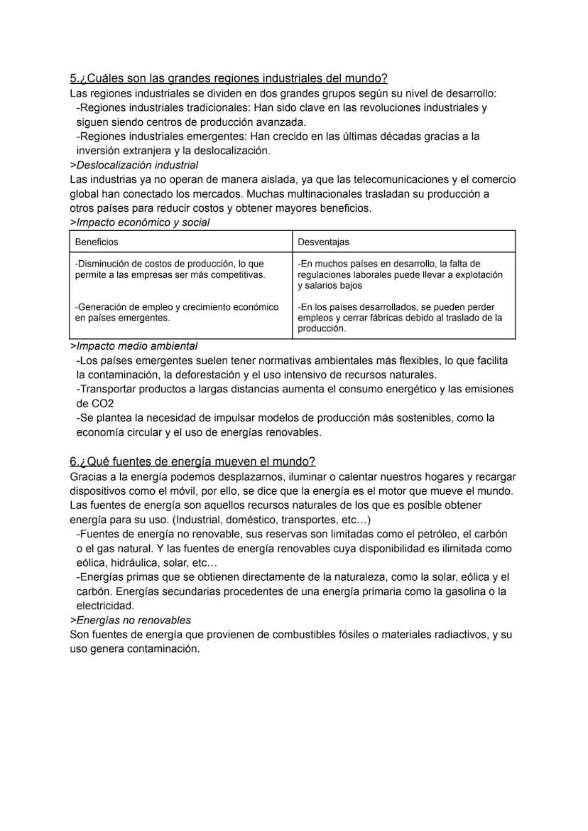 # TEMA 4: EL SECTOR SECUNDARIO

1.¿Qué actividades incluye el sector secundario?
El sector secundario comprende las actividades económicas d