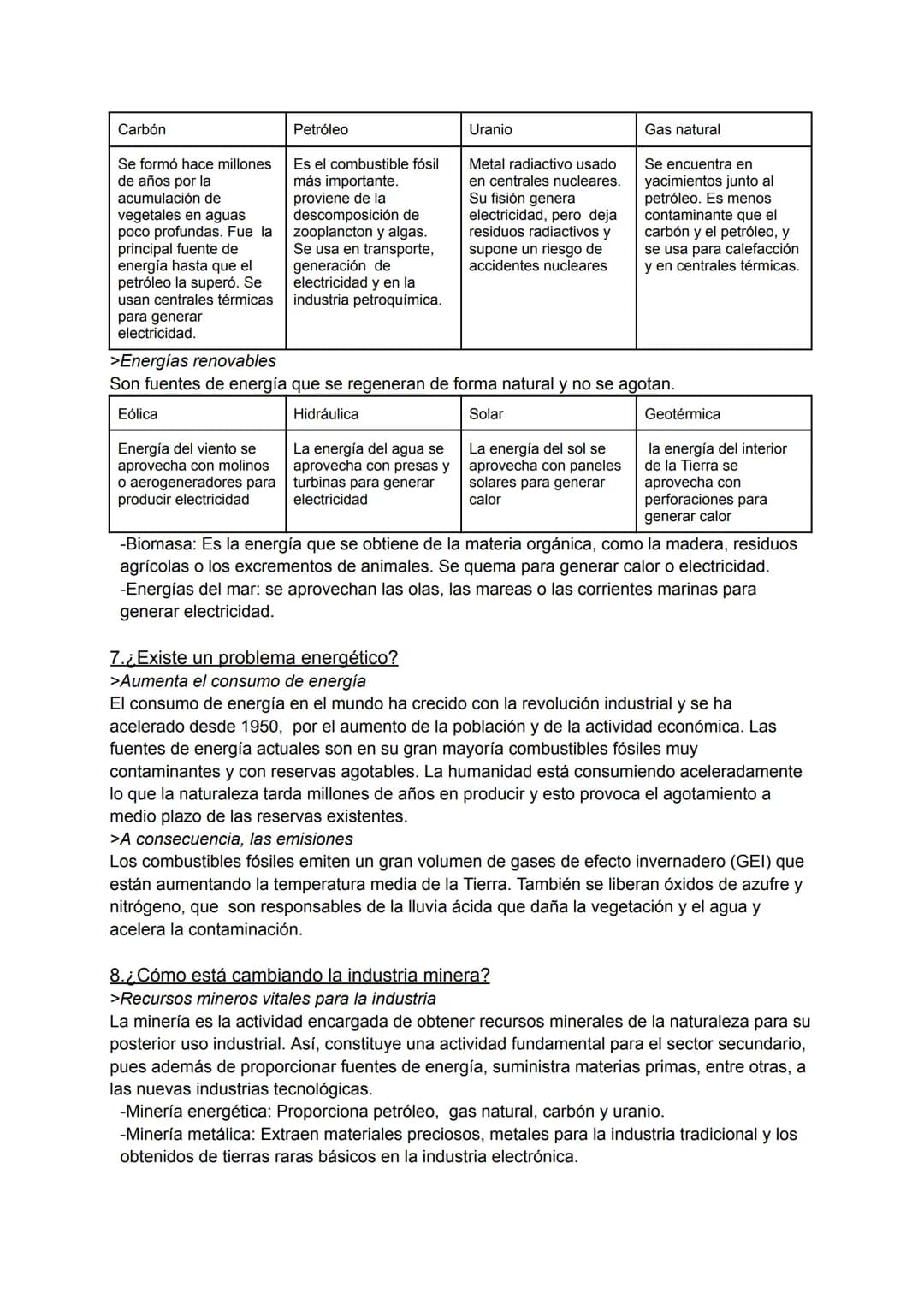 # TEMA 4: EL SECTOR SECUNDARIO

1.¿Qué actividades incluye el sector secundario?
El sector secundario comprende las actividades económicas d
