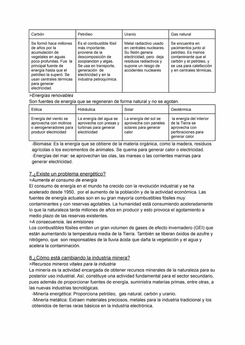 # TEMA 4: EL SECTOR SECUNDARIO

1.¿Qué actividades incluye el sector secundario?
El sector secundario comprende las actividades económicas d