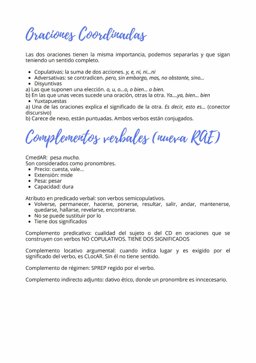 Craciones subordinadas sustantivas
Se pueden sustituir por eso, ese, una cosa
CON CONJUNCIÓN (QUE, SI)
• Con preposición (Sujeto, CD, Atribu