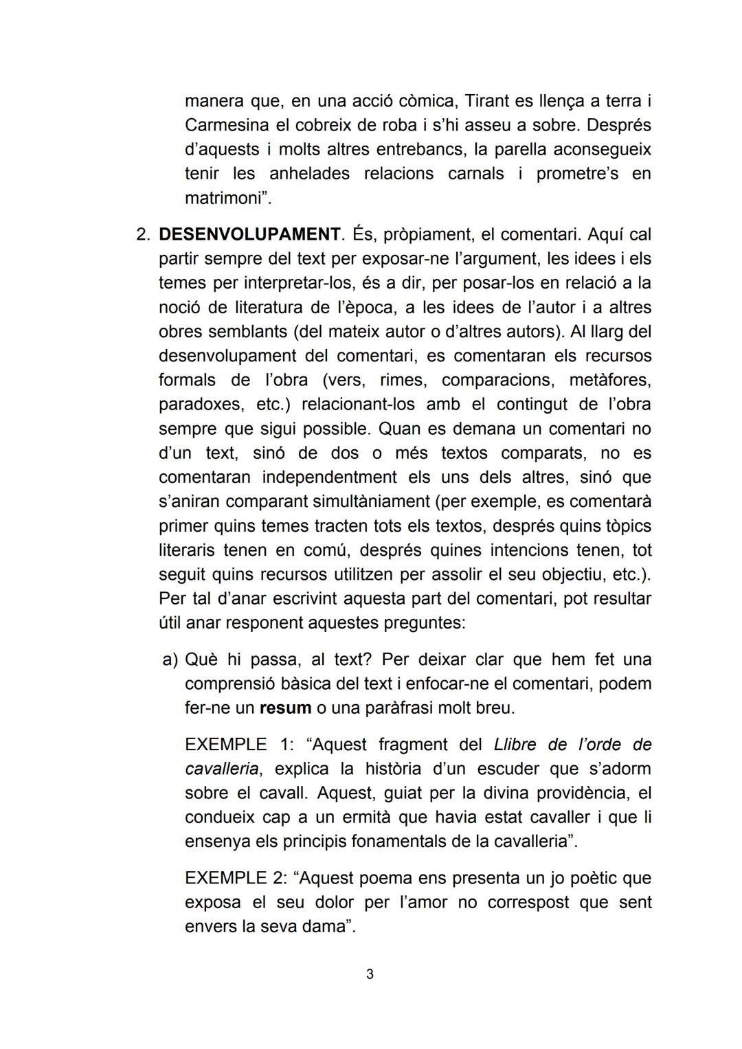 # El comentari de text

## Estructura i desenvolupament d'un comentari de text

Comentar un text significa demostrar que som capaços de comp