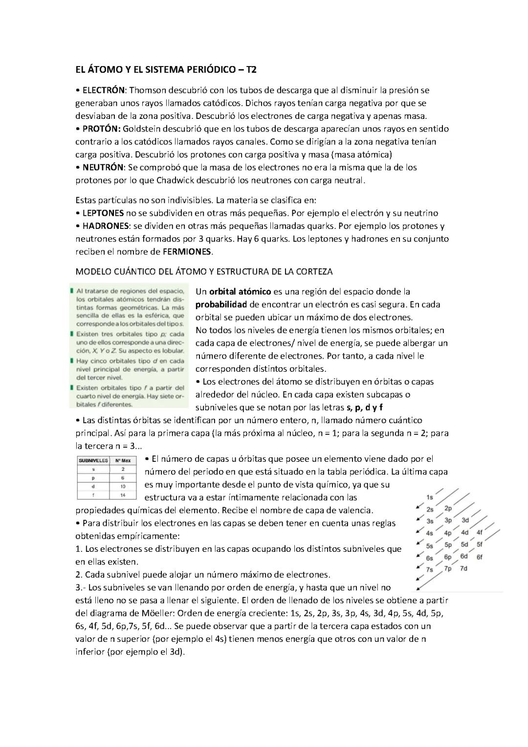 EL ÁTOMO Y EL SISTEMA PERIÓDICO 