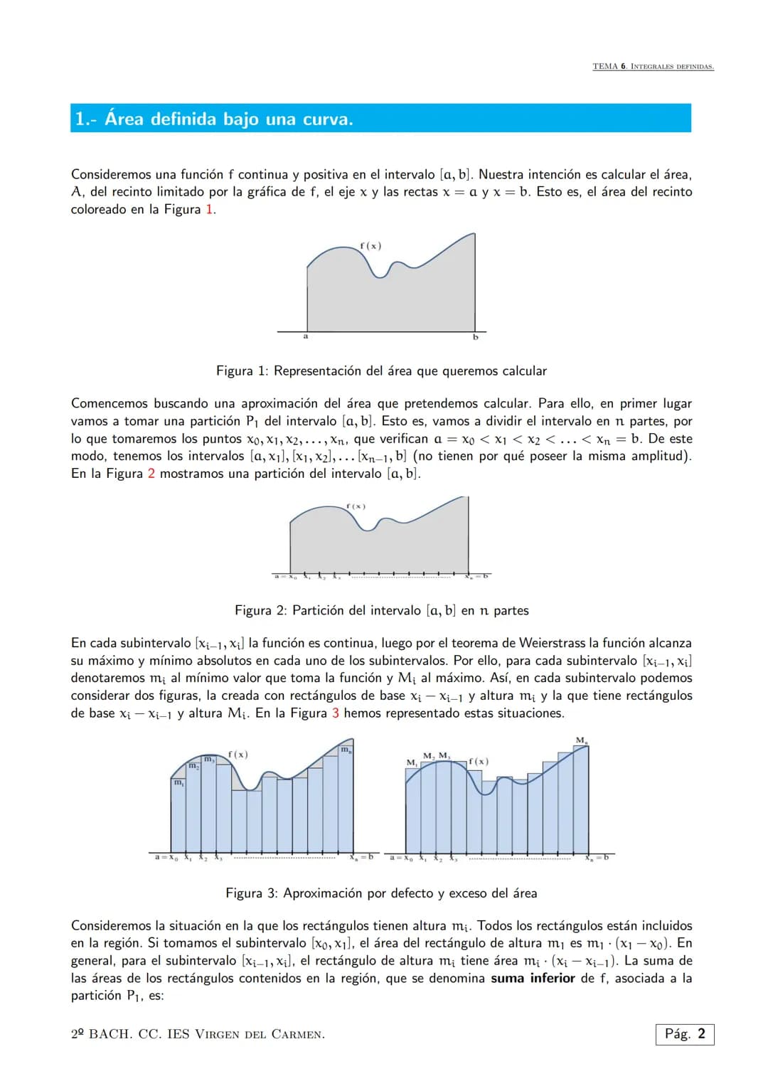 Tema 6.
El cálculo integral es una rama de las matemáticas muy común en la ingeniería, física y matemática en
general, que se usa principalm