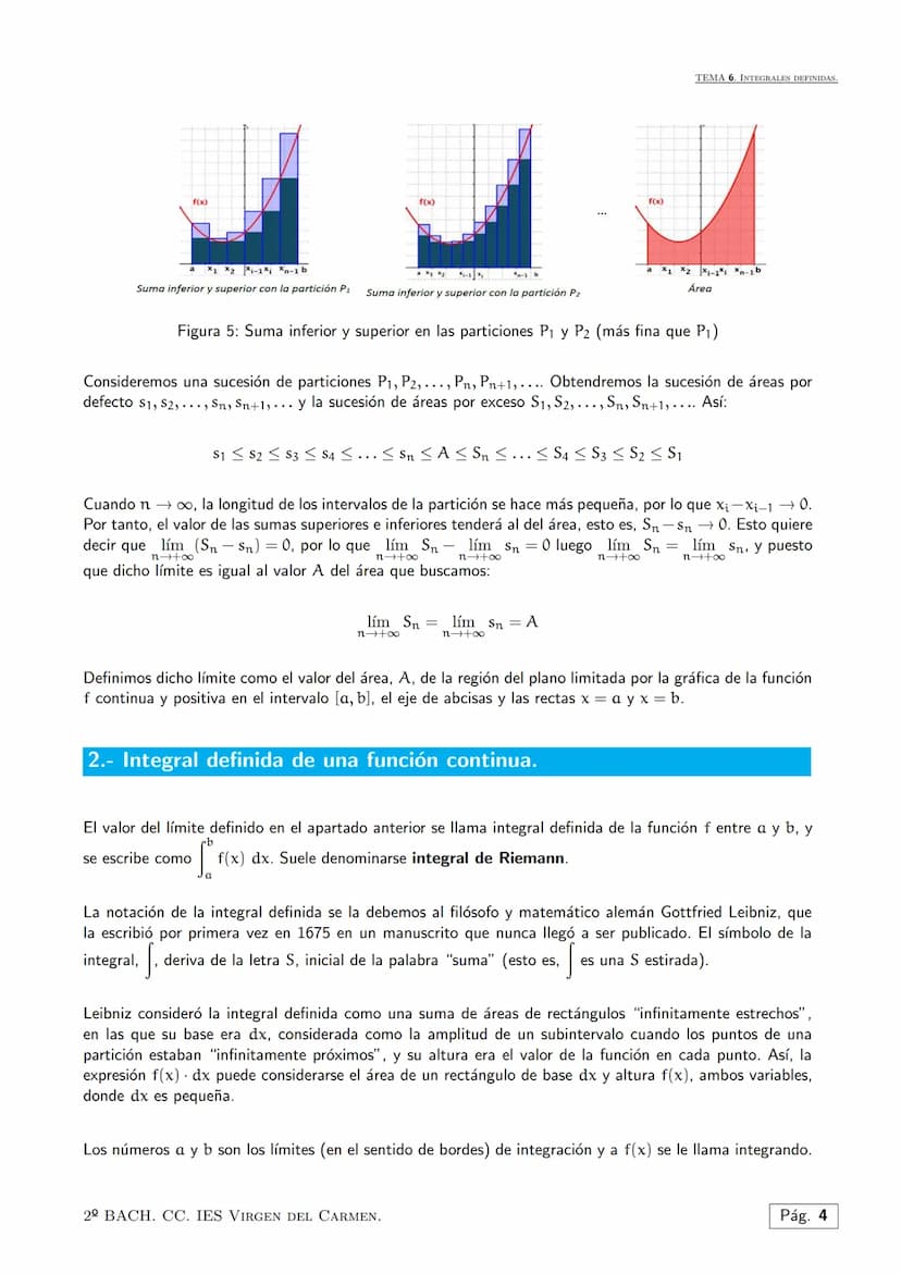 Tema 6.
El cálculo integral es una rama de las matemáticas muy común en la ingeniería, física y matemática en
general, que se usa principalm