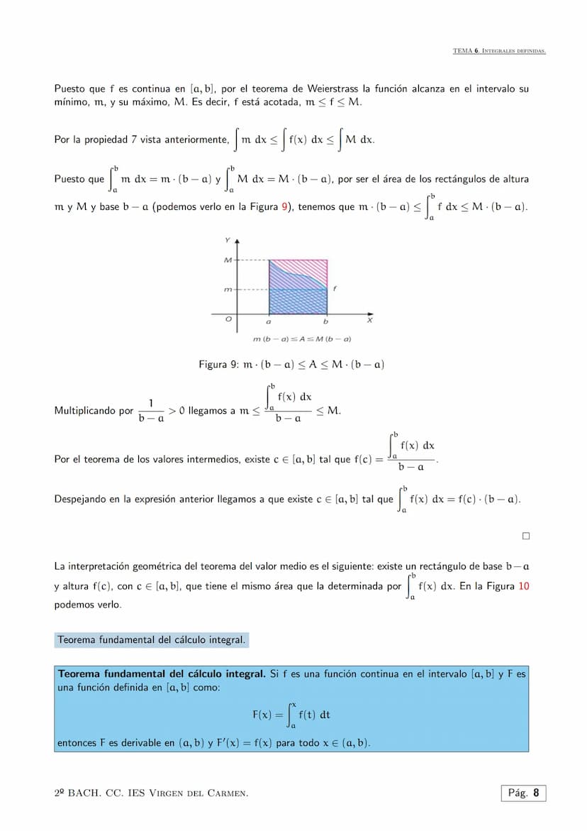 Tema 6.
El cálculo integral es una rama de las matemáticas muy común en la ingeniería, física y matemática en
general, que se usa principalm