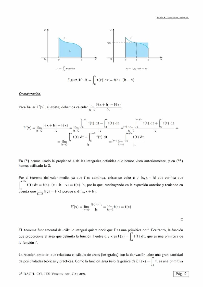 Tema 6.
El cálculo integral es una rama de las matemáticas muy común en la ingeniería, física y matemática en
general, que se usa principalm
