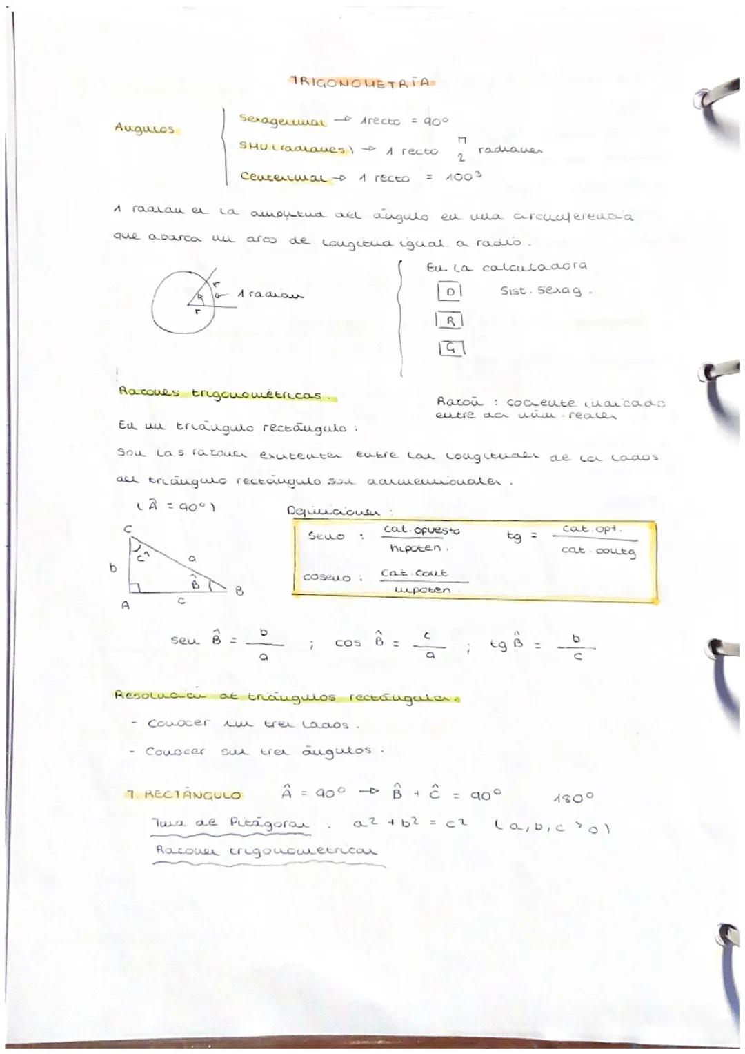 # TRIGONOMETRIA

Augulos

Sexagenmal Arecto = 90°

SHULraaraves 1 recto

Centenwal 1 recto = 1003

$
2
$
radique

1 raarau en la amsutua del