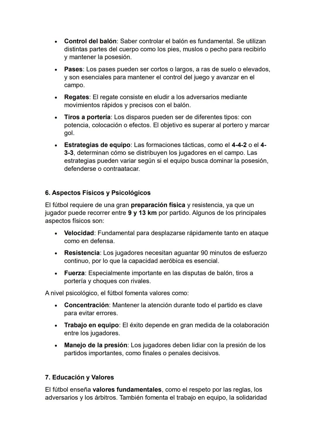 FÚTBOL
1. Definición y Concepto
El fútbol es un deporte colectivo en el que dos equipos de once jugadores se
enfrentan en un campo rectangul