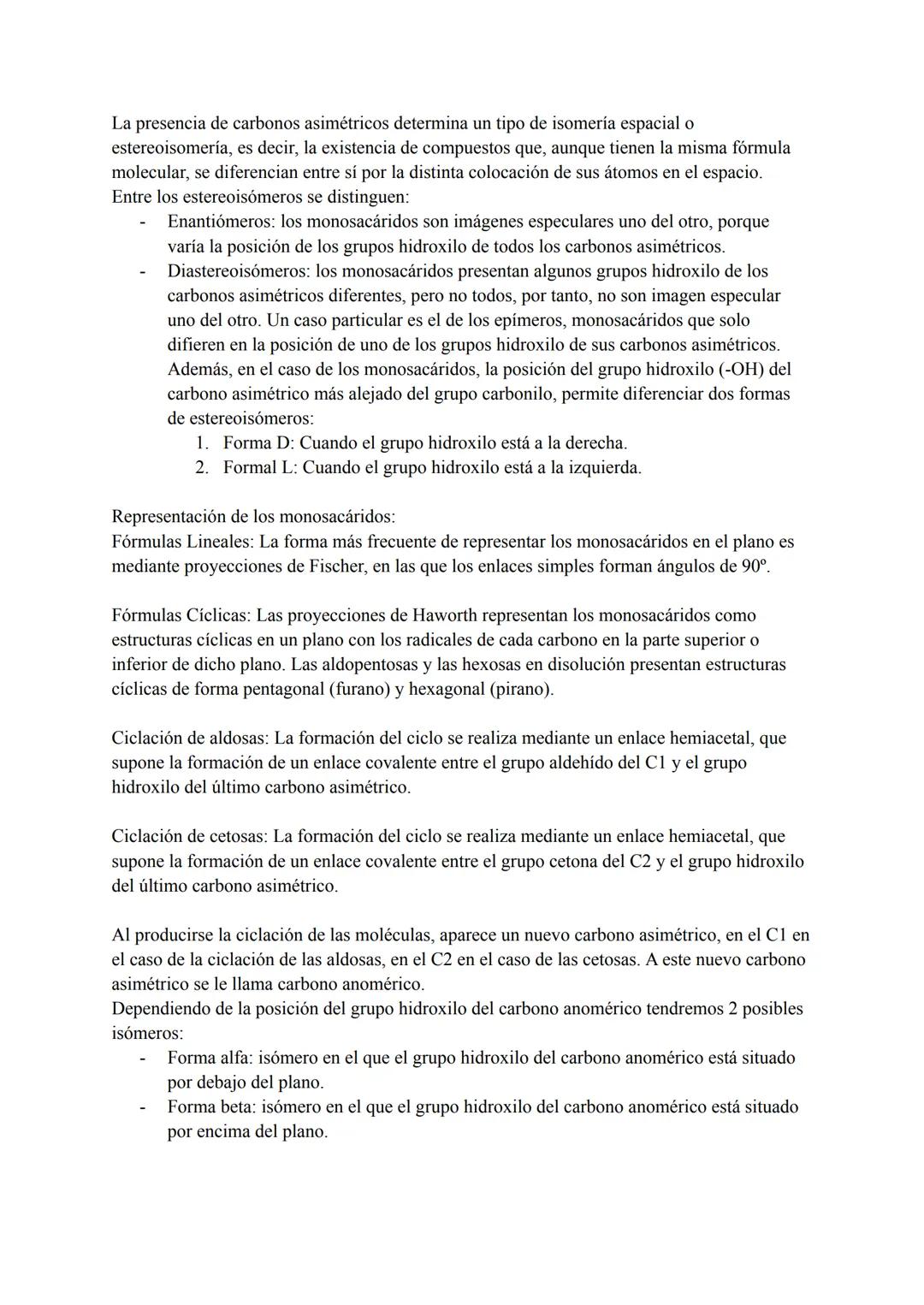 # GLÚCIDOS

Todos los glúcidos se componen básicamente de carbono, hidrógeno y oxígeno. Su fórmula
general es Cn(H2O)n.

Son polialcoholes c
