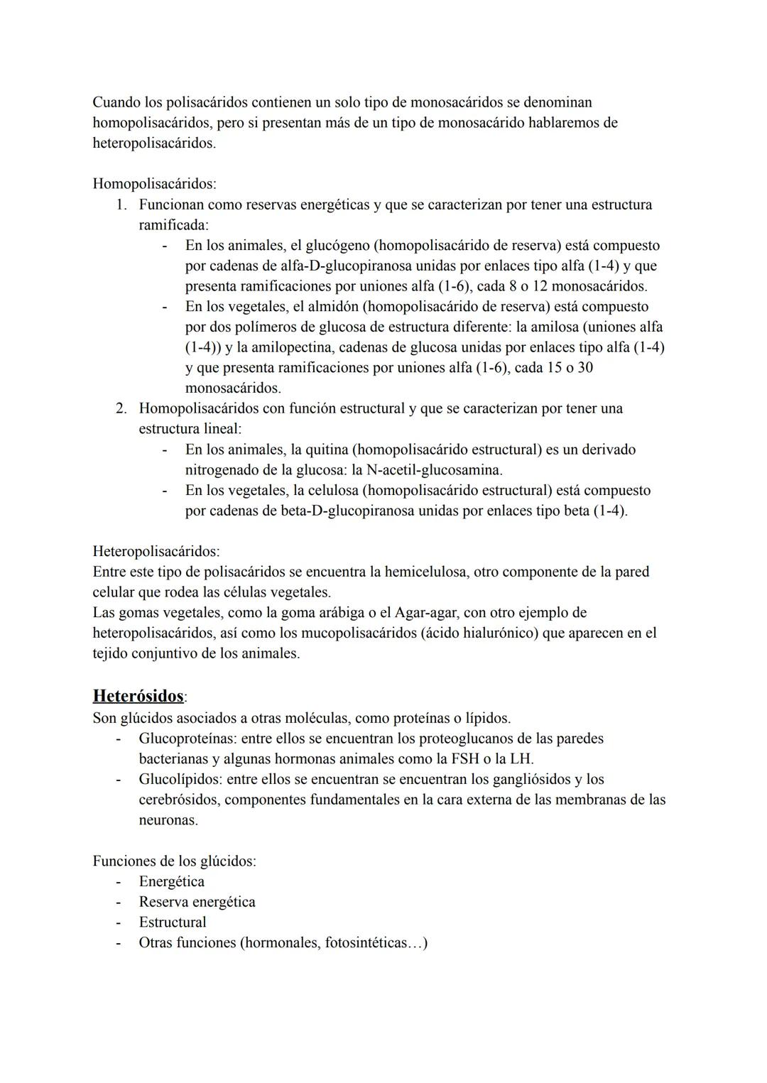 # GLÚCIDOS

Todos los glúcidos se componen básicamente de carbono, hidrógeno y oxígeno. Su fórmula
general es Cn(H2O)n.

Son polialcoholes c