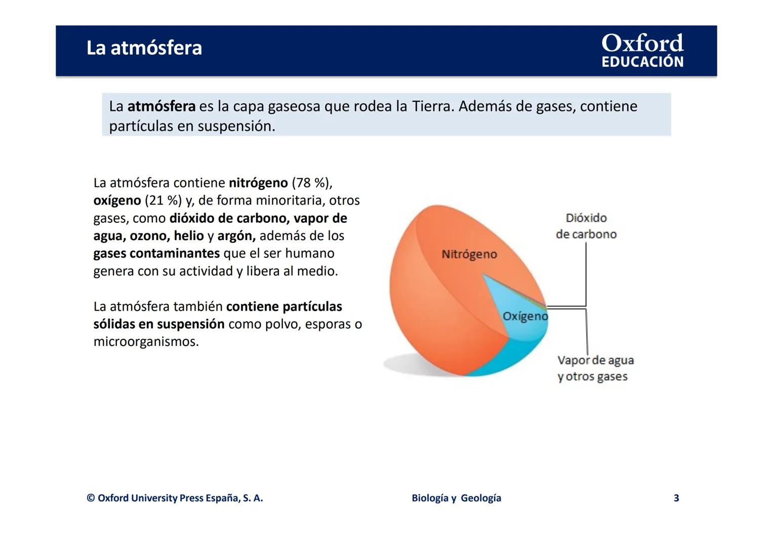Oxford
EDUCACIÓN
UNIDAD 7: LAS CAPAS DE LA TIERRA:
LA ATMÓSFERA, LA HIDROSFERA Y
GEOSFERA
Biología y Geología
PUDOMI
DOMI MINA Relación sere